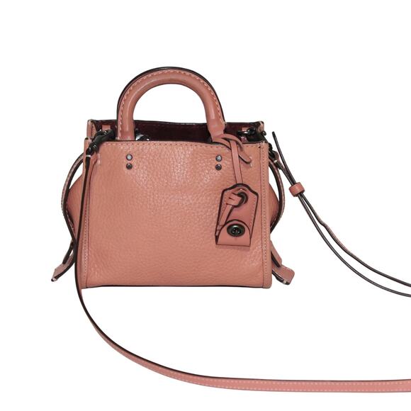 Coach Rogue 17 in Pewter Melon Pink Satchel Mini Bag - Picture 2 of 12